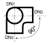 Крестовина двухплоск. 88° - DN 150x100x100 мм
